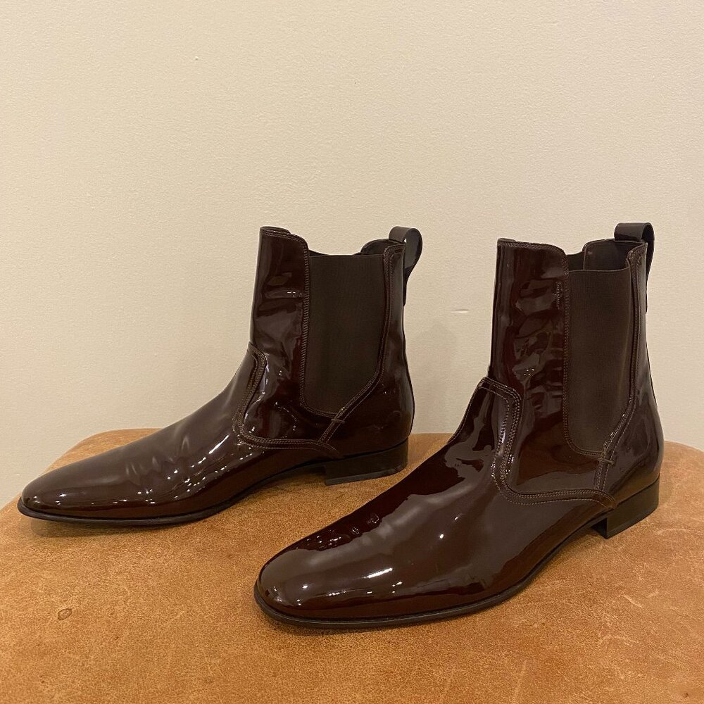 Ferragamo Patent Leather Boots